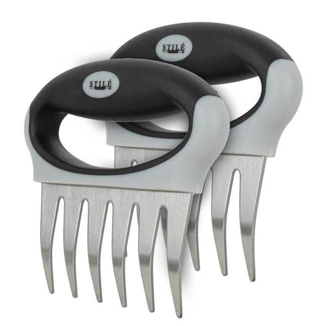 Set 2 Accessori per Sfilacciare la Carne in Acciaio Inox