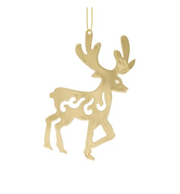 Renna Natalizia da Appendere Oro H.12 cm