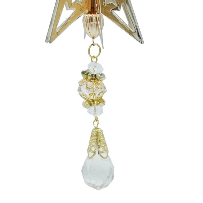 Stella Natalizia 3D con Pendente da Appendere Oro