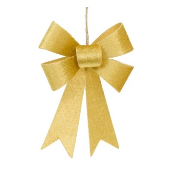 Fiocchi Natalizi da Appendere H.14 cm Confezione da 4 Pz 3 Colori