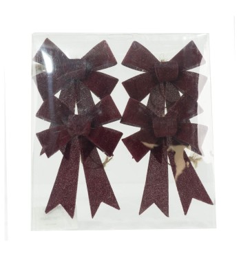 Fiocchi Natalizi da Appendere H.14 cm Confezione da 4 Pz 3 Colori