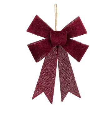 Fiocchi Natalizi da Appendere H.14 cm Confezione da 4 Pz 3 Colori