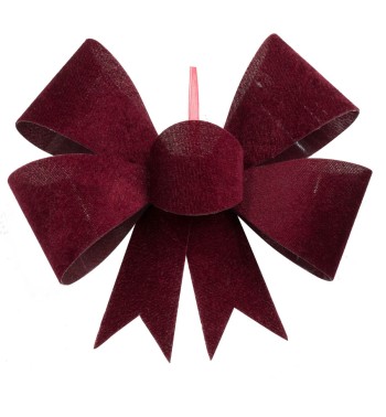 Fiocco Natalizio da Appendere H.18 cm 2 Colori