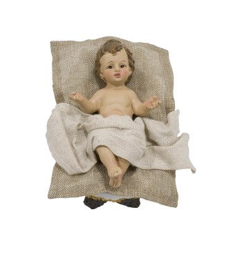 Natività in Poliresina e Tessuto 8 Pz H.40 cm