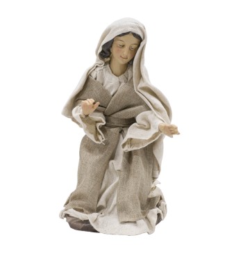 Natività in Poliresina e Tessuto 8 Pz H.40 cm