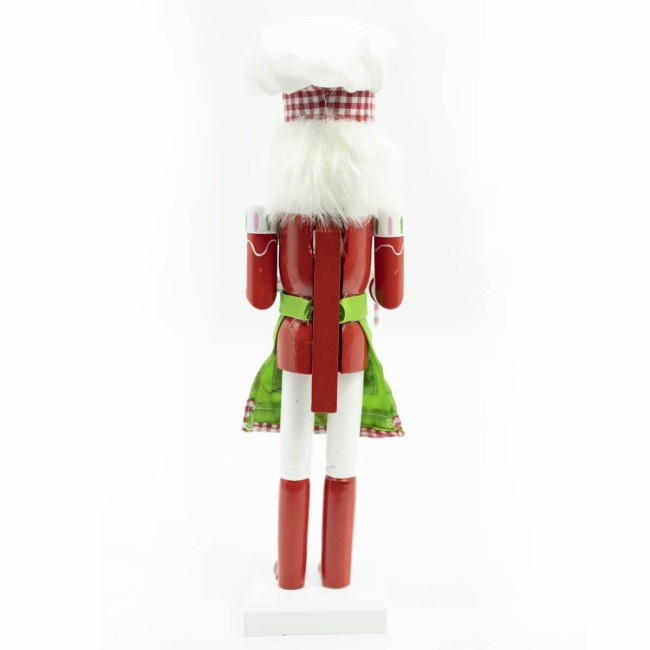 Schiaccianoci Chef Natalizio con Grembiule H.36 cm