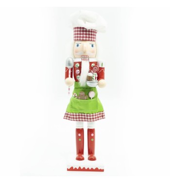 Schiaccianoci Chef Natalizio con Grembiule H.36 cm