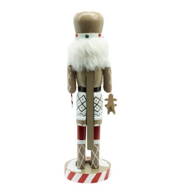 Schiaccianoci Chef Natalizio in Legno con Grembiule H.38 cm