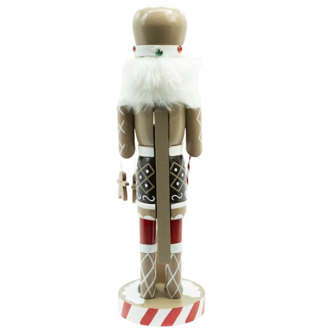 Schiaccianoci Chef Natalizio in Legno con Grembiule H.38 cm