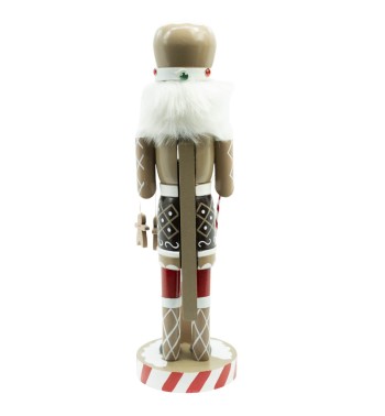 Schiaccianoci Chef Natalizio in Legno con Grembiule H.38 cm