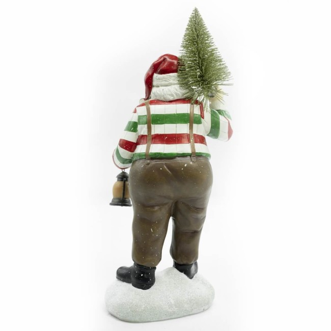 Babbo Natale in Resina con Luci Led H.32 cm