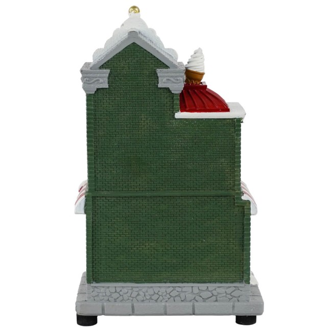 Gelateria Natalizia con Luci in Resina H.24 cm