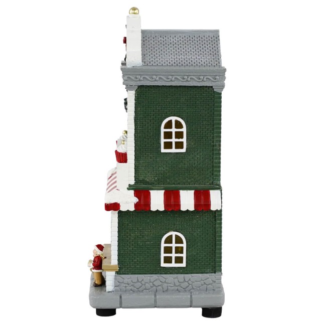 Gelateria Natalizia con Luci in Resina H.24 cm