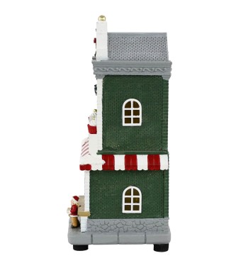 Gelateria Natalizia con Luci in Resina H.24 cm