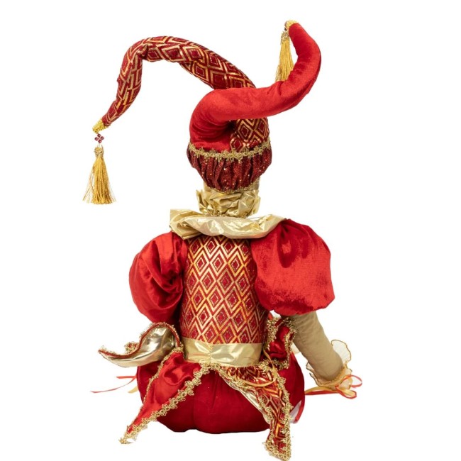 Jolly Natalizio Seduto Rosso e Oro H.96 cm