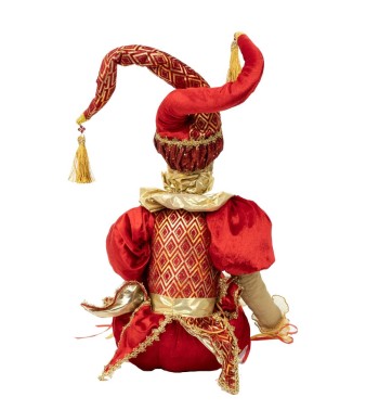 Jolly Natalizio Seduto Rosso e Oro H.96 cm
