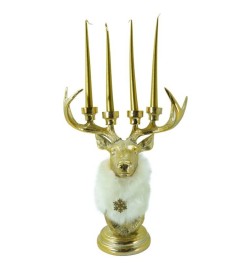 Decorazioni natalizie realistiche statuette di renne con corna