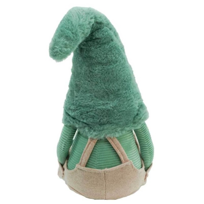 Gnomo di Natale Seduto con Abito Rosa e Verde H.68 cm