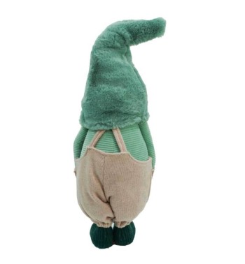 Gnomo di Natale in Piedi con Abito Rosa e Verde H.62 cm