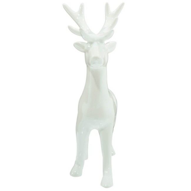 Renna Grigia o Bianca in Ceramica H.28,2 cm