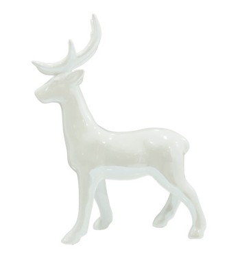 Renna Grigia o Bianca in Ceramica H.28,2 cm