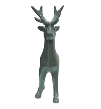Renna Grigia o Bianca in Ceramica H.28,2 cm
