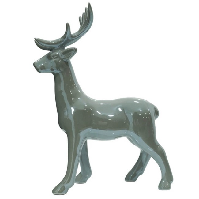 Renna Grigia o Bianca in Ceramica H.28,2 cm