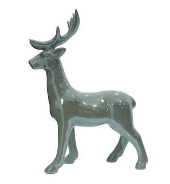 Renna Grigia o Bianca in Ceramica H.28,2 cm