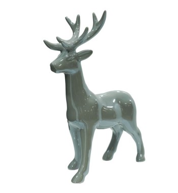 Renna Grigia o Bianca in Ceramica H.28,2 cm