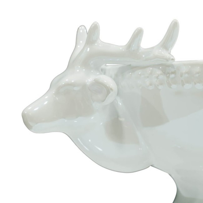 Recipiente Decorativo Natalizio in Ceramica Bianca H.28,8 cm