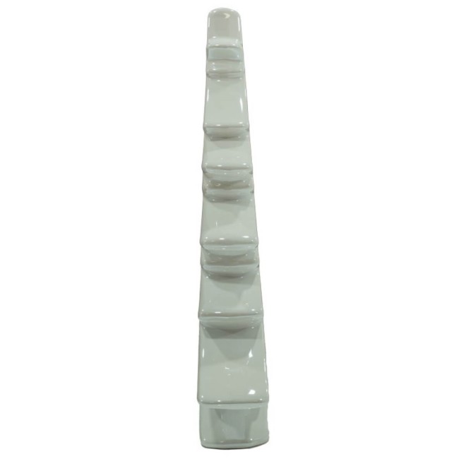 Alberello con Stella in Ceramica Bianco o Grigio H.26 cm