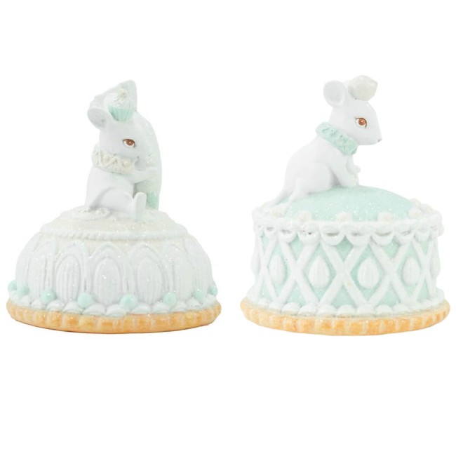 Topini su Torte in Resina H.11 cm Set 2 Pz