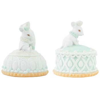 Topini su Torte in Resina H.11 cm Set 2 Pz