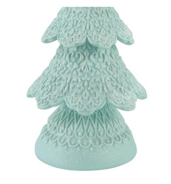 Alberello Natalizio di Marzapane in Resina Azzurro H.46,3 cm