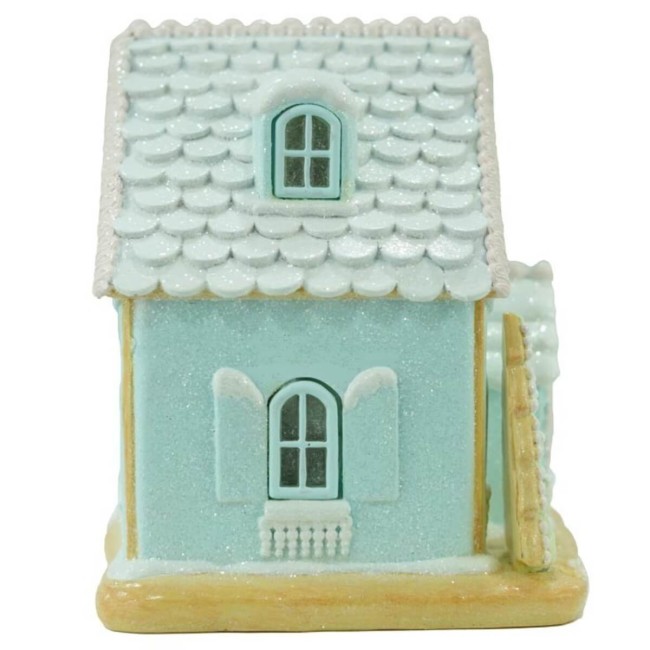 Casetta di Marzapane con Luci Led in Resina H.21 cm