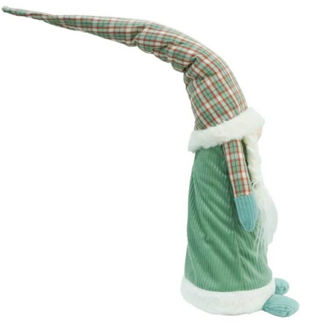 Gnomo di Natale con Abito Verde Acqua H.65 cm