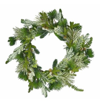 Ghirlanda Natalizia innevata con Pigne D.65 cm