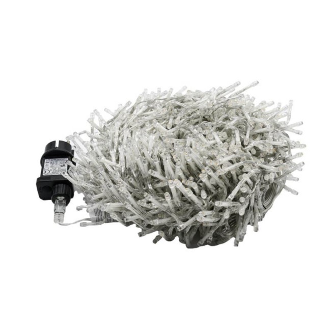 Catena Luminosa Multicolor 1000 Led| Cavo Trasparente| Funzione Memory |50 metri Uso Esterno IP44