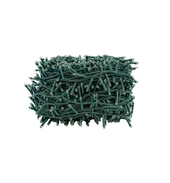 Catena 1300 Luci Led Bianco con Memory Control e Cavo Verde 65 metri, Uso Esterno