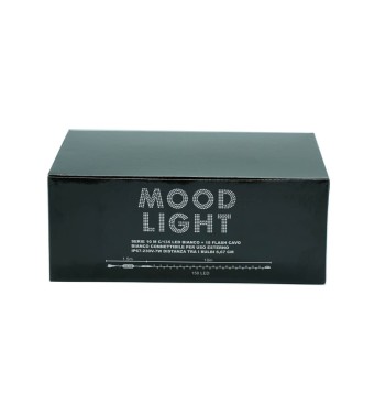 Catena Luminosa Professionale 135 Led Bianco Freddo + 15 Flash| Cavo Bianco 10 Metri Connettibile| Uso Esterno IP67