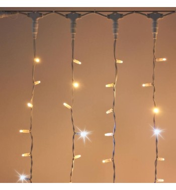 Tenda Luminosa Professionale 2 x 3 m Connettibile | 540 Led Bianco Naturale + 60 Flash | Uso esterno IP67