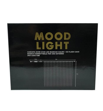 Tenda Luminosa Professionale 2 x 3 m Connettibile | 540 Led Bianco Naturale + 60 Flash | Uso esterno IP67