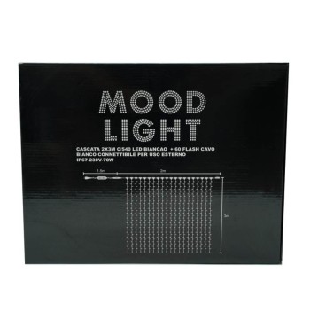 Tenda Luminosa Professionale 2 x 3 m Connettibile | 540 Led Bianco Freddo + 60 Flash | Uso esterno IP67