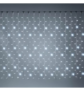 Tenda Luminosa Professionale 2 x 3 m Connettibile | 540 Led Bianco Freddo + 60 Flash | Uso esterno IP67