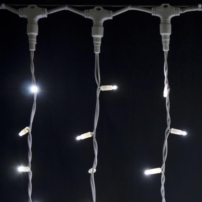 Tenda Luminosa Professionale 2 x 3 m Connettibile | 540 Led Bianco Freddo + 60 Flash | Uso esterno IP67