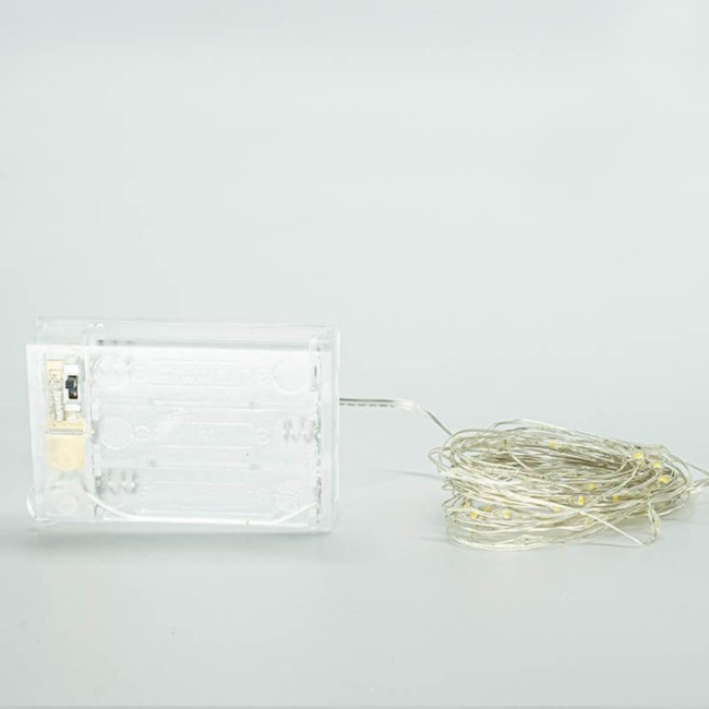 Stringa 60 MicroLed a Batteria 6 m - IP44