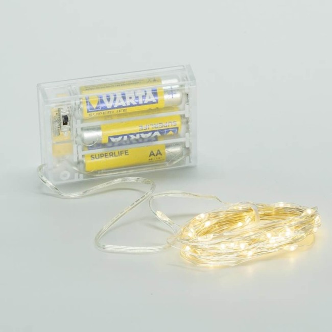 Stringa 60 MicroLed a Batteria 6 m - IP44