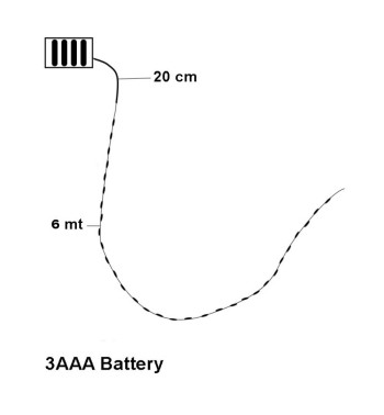 Stringa 60 MicroLed a Batteria 6 m - IP44
