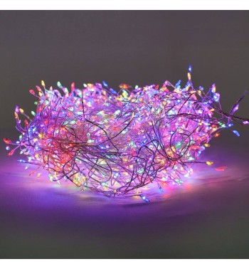Catena Luminosa Cluster con 1500 Led Multicolor 10 m - IP44