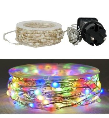 Catena Luminosa LED Multicolor 10 m con 300 Luci e 8 Giochi - IP44